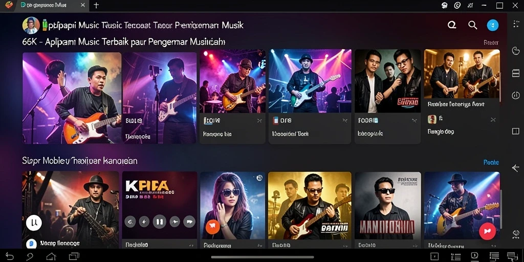 Screenshot gameplay 66K dengan antarmuka musik yang intuitif.