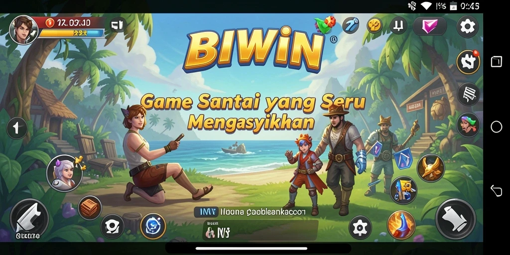 Tampilan gameplay <strong>BIWIN</strong> yang ceria dan menenangkan.
