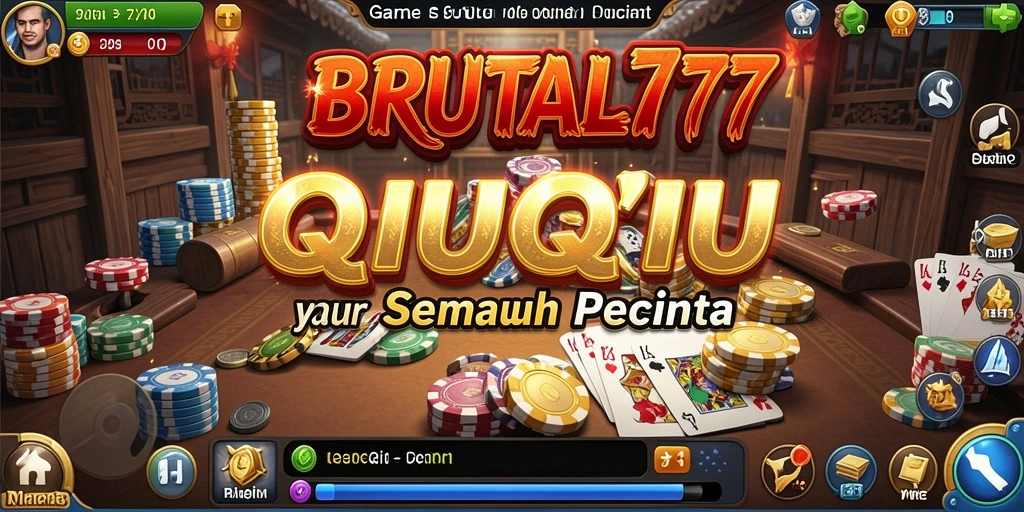 Tampilan permainan QiuQiu yang menarik di BRUTAL77.