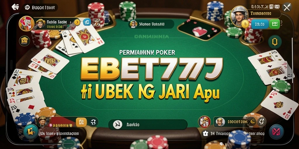 Tampilan gameplay seru dari EBET777 dengan nuansa Poker yang mengasyikkan.
