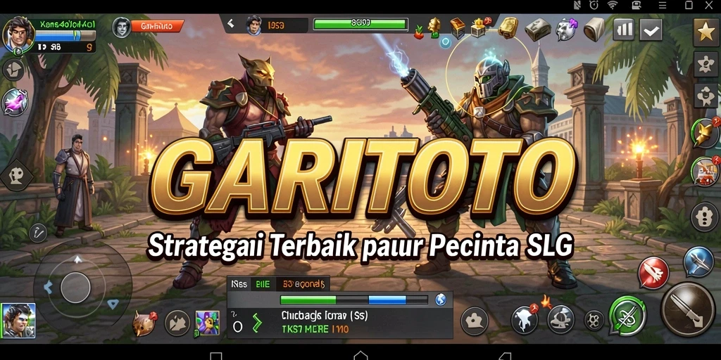 Tangkapan layar gameplay GARITOTO yang menampilkan serunya pertarungan SLG.