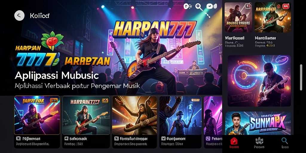 Screenshot utama gameplay HARAPAN777 yang menampilkan interaksi musik.
