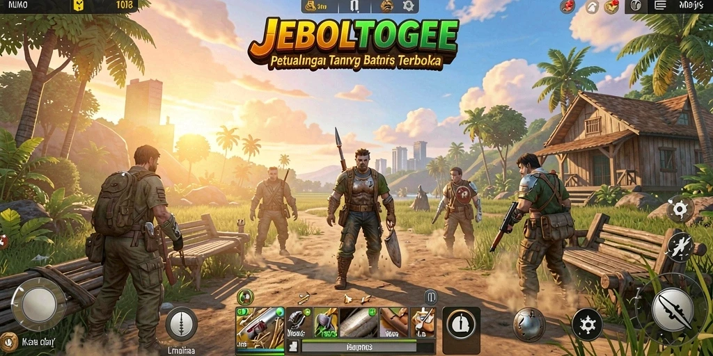 Tampilan gameplay JEBOLTOGEL yang menakjubkan dengan lingkungan yang luas.