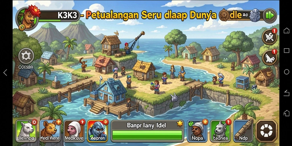 Tampilan gameplay K3K3 yang menarik dan menyenangkan.