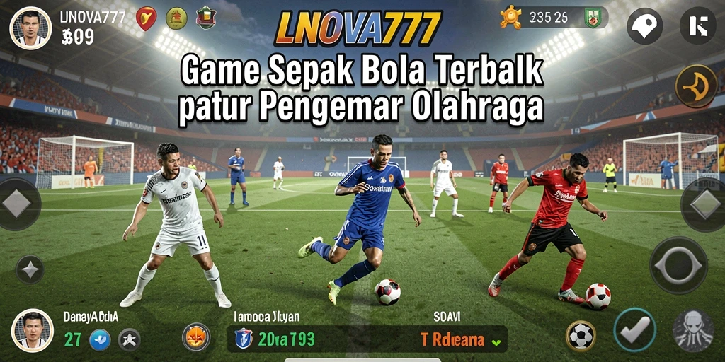 Tampilan gameplay LNOVA777 yang mendebarkan dalam pertandingan sepak bola.