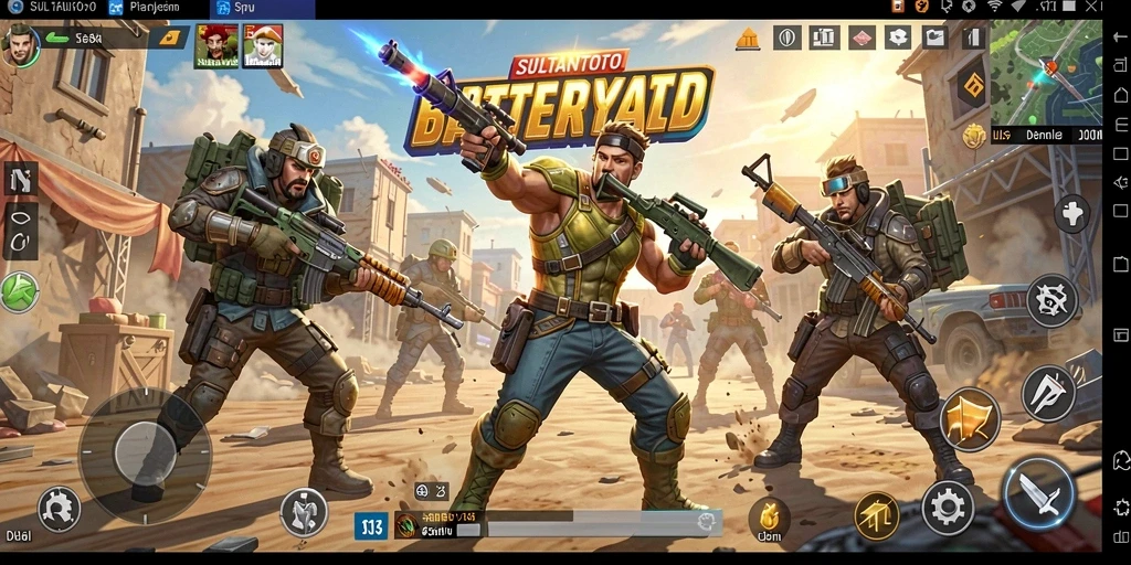 Screenshot gameplay SULTANTOTO menampilkan aksi seru di Battle Royale.