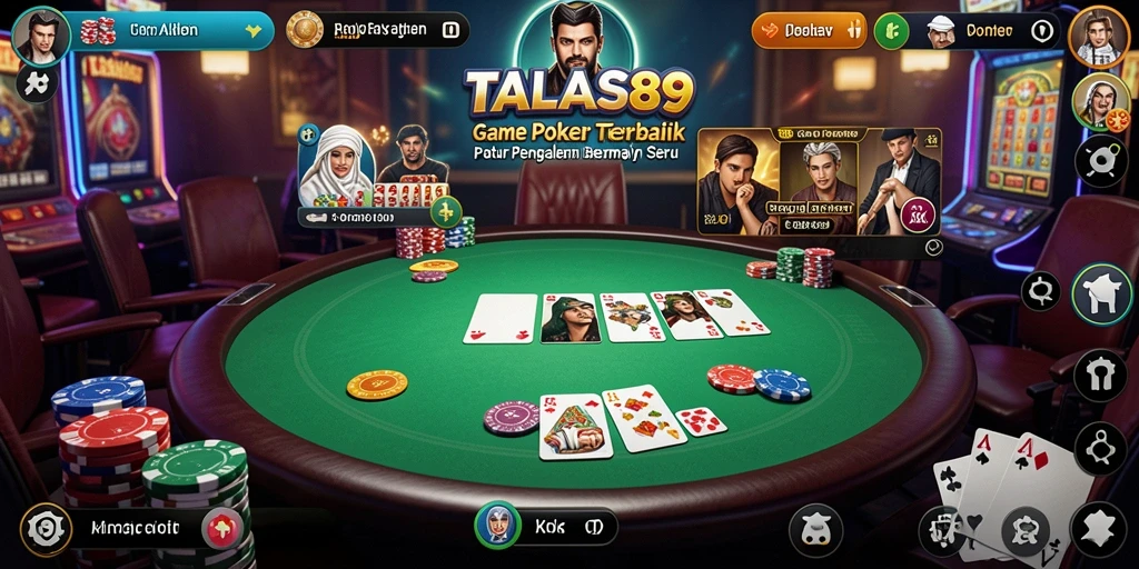 Tampilan antarmuka game Poker yang menarik dan interaktif.